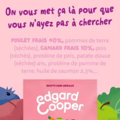 Croquettes pour chiot au canard et au poulet sans céréales Edgard & Cooper - 7 kg