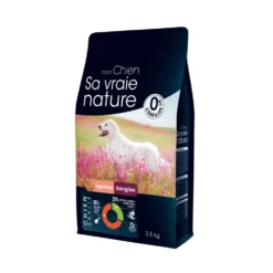Croquettes sans céréales pour chien adulte à l'agneau, au sanglier et au cerf Sa Vraie Nature - 2,5 kg