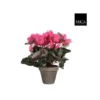 Cyclamen rose clair plante artificielle en pot H 30 x Ø 30 cm