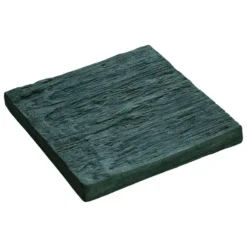 Dalle carrée en béton coulé ton ardoise aspect schiste Hairie Grandon - 23 x 23 cm