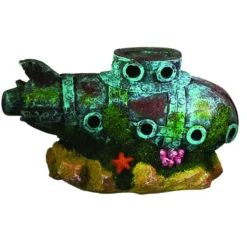Déco Led Sous-marin Résine 15,5x8x8,5 cm