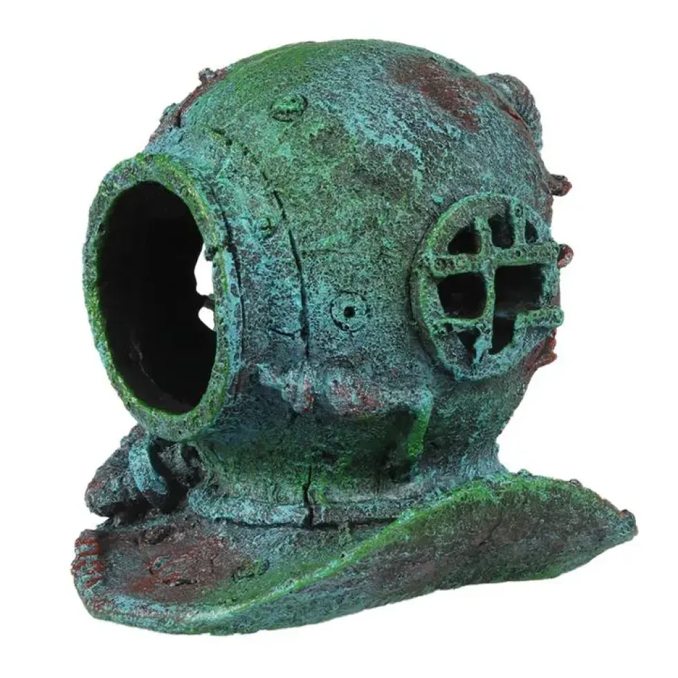Décor d’aquarium Casque de plongée - 14,5 cm