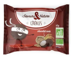 Drôles de céréales enrobées de chocolat noir 45 g