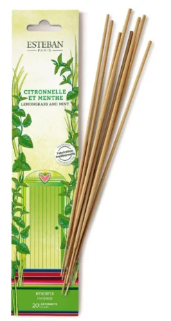 Encens indien senteur citronnelle et menthe Esteban - 20 batonnets