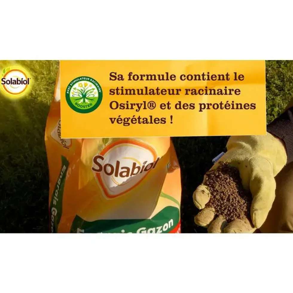 Engrais pour gazon Solabiol - le sac de 10 kg