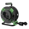 Enrouleur électrique de jardin noir et vert - 25 mètres
