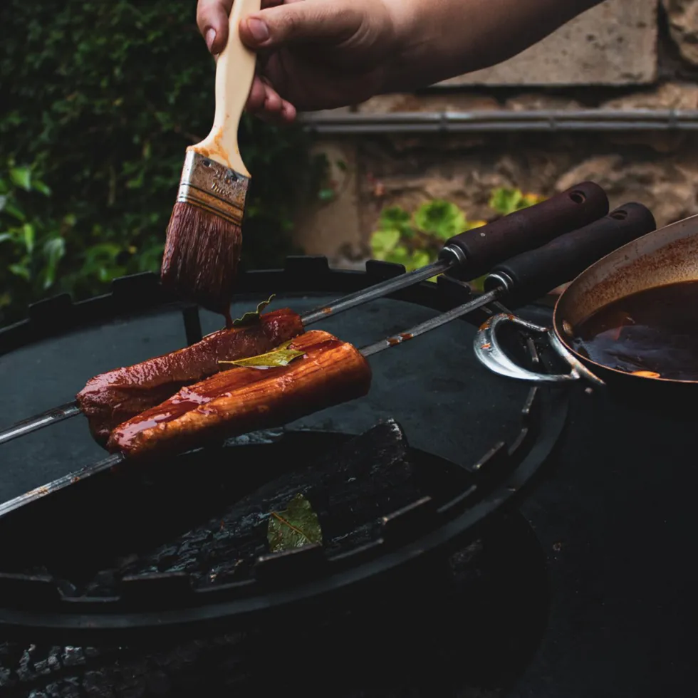 Ensemble à brochettes en acier Oyat Asado - 38 cm