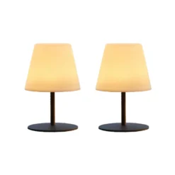 Ensemble de deux lampes de table USB sans fil - Ø 10 x H 16 cm