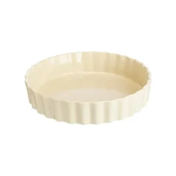 Ensemble de 2 tourtières en grès ivoire - Ø 24,5 et 28 cm