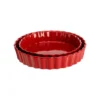 Ensemble de 2 tourtières en grès rouge - Ø 24,5 et 28 cm