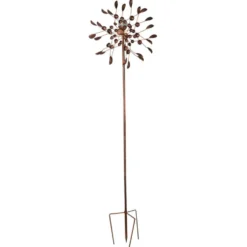 Eolienne solaire Breeze coloris marron en métal Smartgarden - 215 x 58 x 25 cm