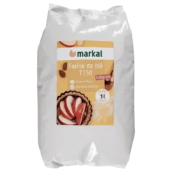Farine de blé intégrale T150 bio en sachet de 1 kg