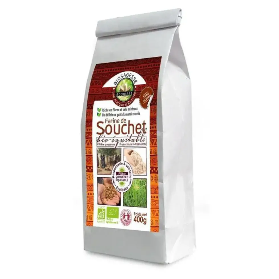 Farine de souchet moulu bio en sachet de 400 g