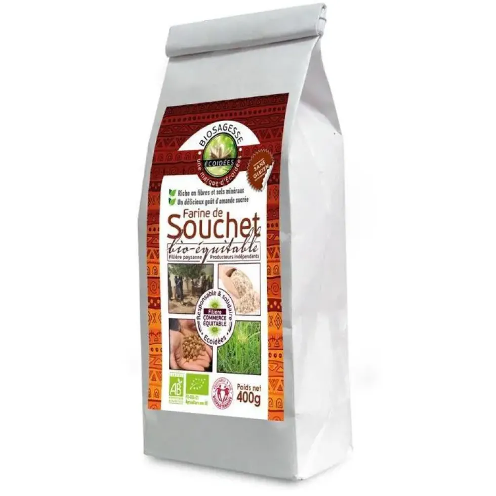 Farine de souchet moulu bio en sachet de 400 g