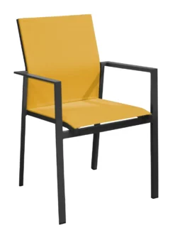 Fauteuil coloris moutarde Proloisirs Abelia - 61 x 87 x 56 cm
