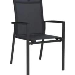 Fauteuil coloris noir en aluminium Levanto