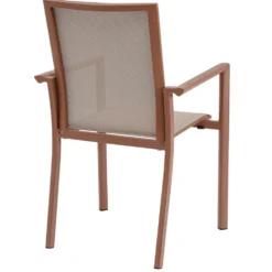 Fauteuil coloris terre cuite en aluminium Bizzotto Konnor - 56 x 60 x 88 cm