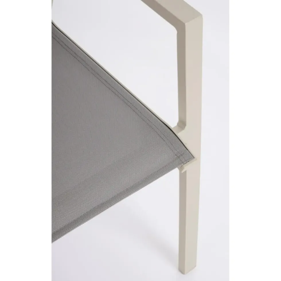 Fauteuil de jardin en aluminium et textilène Bizzotto Krion Pélican