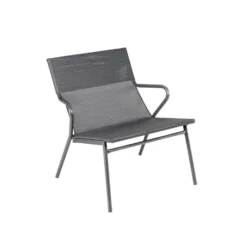 Fauteuil 1 place Vence Batylin Obsidian coloris gris Lafuma - 68 x 69 x 70 cm