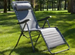 Fauteuil relax basculant, graphite et bleu, PROLOISIRS NEO