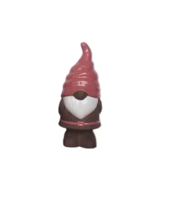 Figurine de gnome en faïence émaillée rose Pot&Déco - 13,5 x 13 x 31 cm