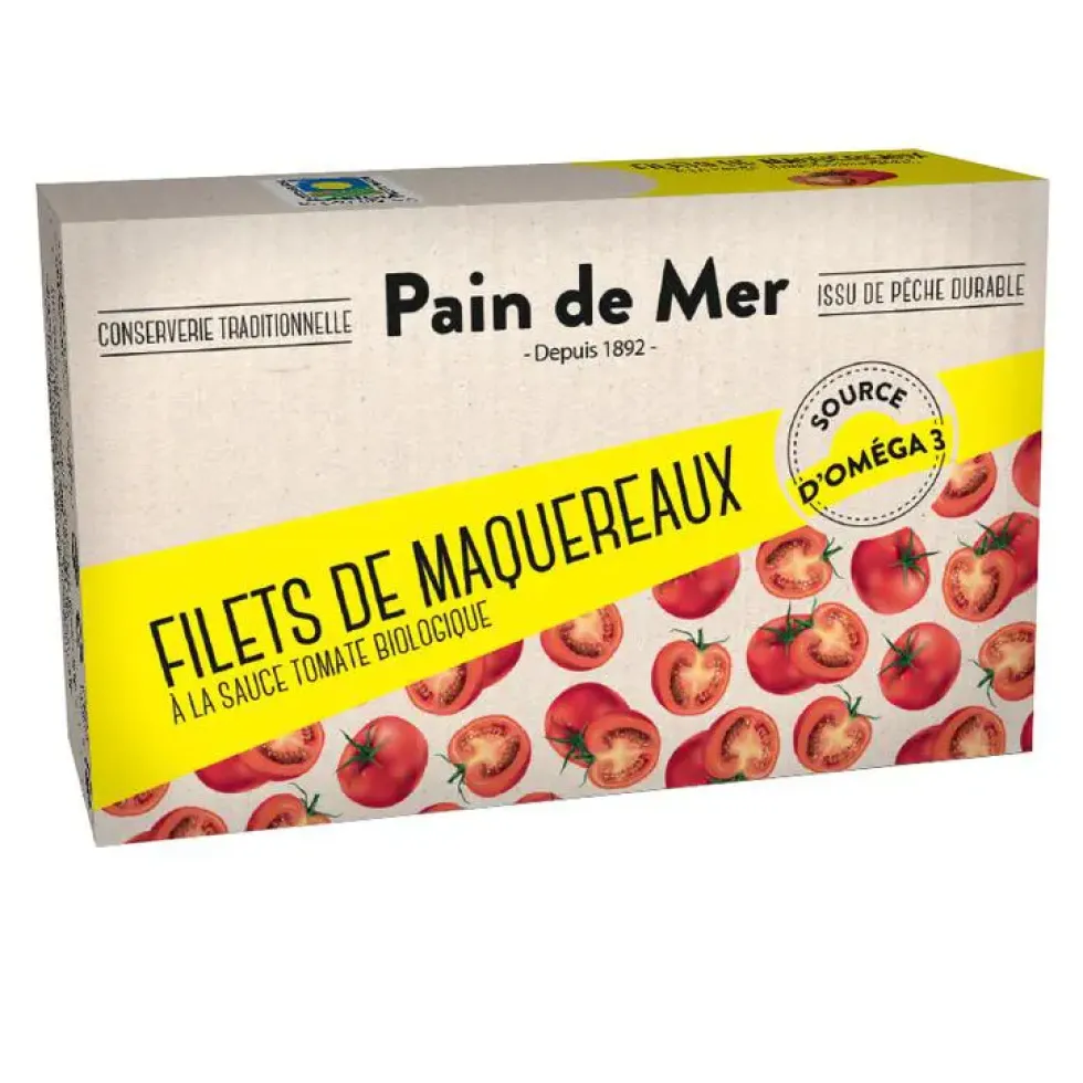 Filets de maqueraux à la tomate en boîte Pain de Mer - 120 g