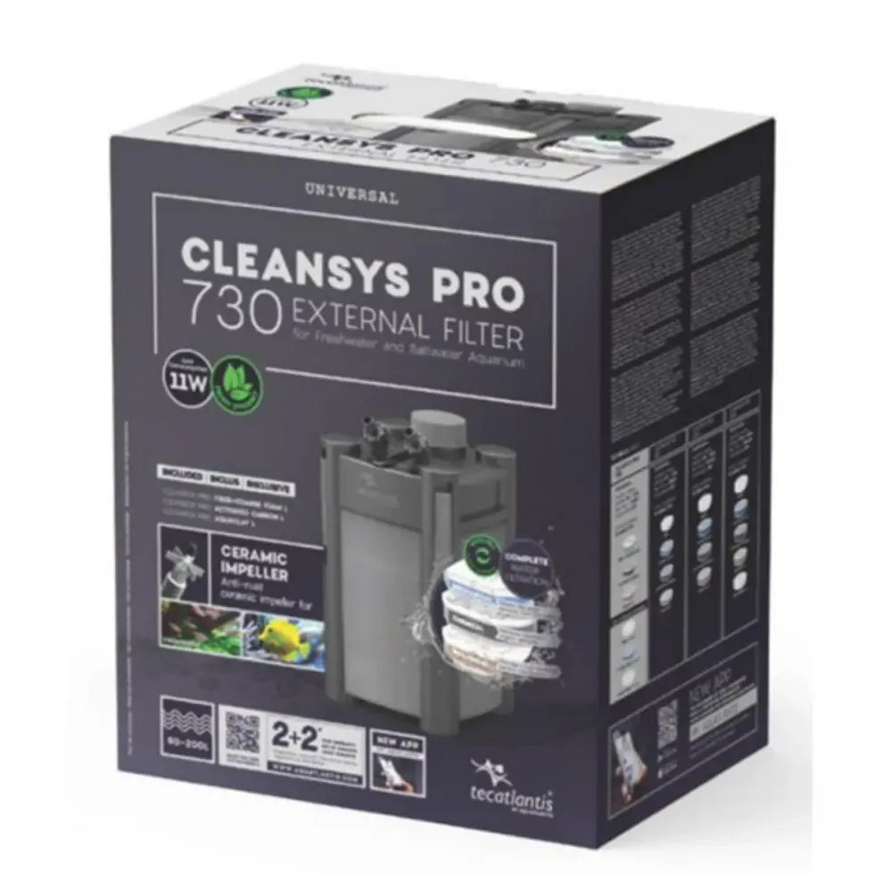 Filtre pour aquarium efficace jusqu'à 200L - AQUATLANTIS Cleansys Pro 730