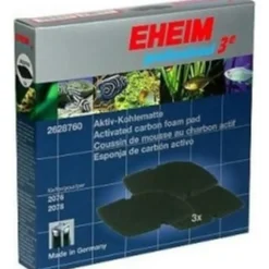 Filtre professionnel mousse charbon actif EHEIM pour modèles 2076/2078 - lot 3 pièces