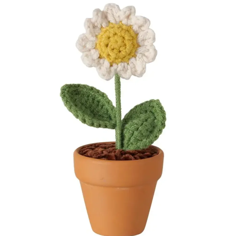 Fleur en crochet Crochy - H 14 cm