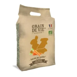 Foin bio aux carottes pour petits mammifères Grain de vie - 25 L