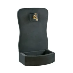 Fontaine murale en pierre reconstituée coloris anthracite Hairie Grandon - 81 cm