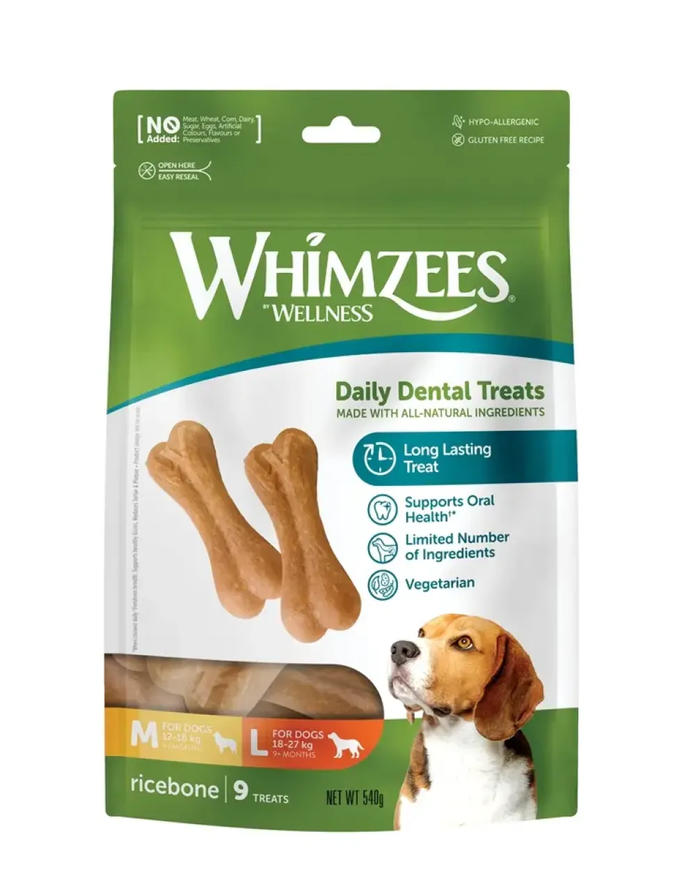 Friandise pour chien en sachet Whimzees Ricebone