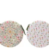 Galette de chaise ronde en polyester à motif floral multicolore - Ø 39 x H 4 cm