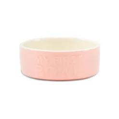 Gamelle pour chiot, chaton, lapin et cochon d'Inde coloris rose en grès Scruffs ma première gamelle – 13 x 13 x 5 cm