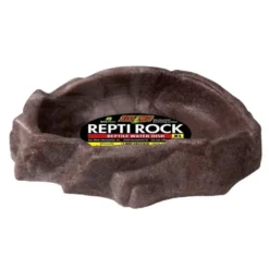 Gamelle pour reptile en plastique recyclé coloris gris Repti Rock - Taille XL
