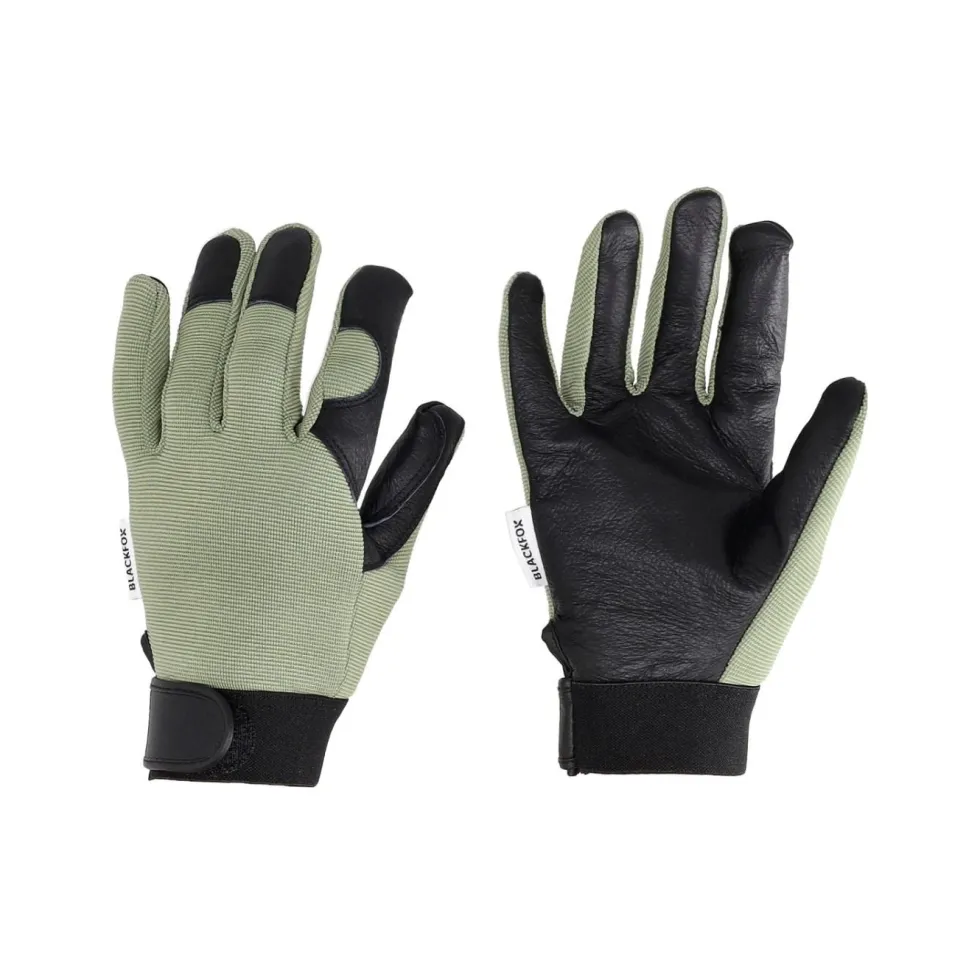 Gant Spring coloris vert tilleul en maille polyester et cuir Blackfox - taille 9