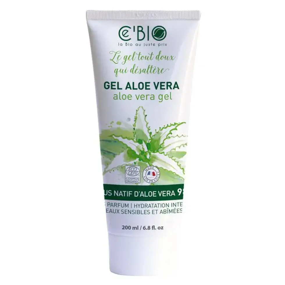 Gel Aloe Vera bio 98% Tube 200 ml blanc