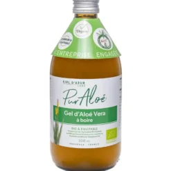 Gel à boire bio à l’aloe vera en bouteille de 500 ml