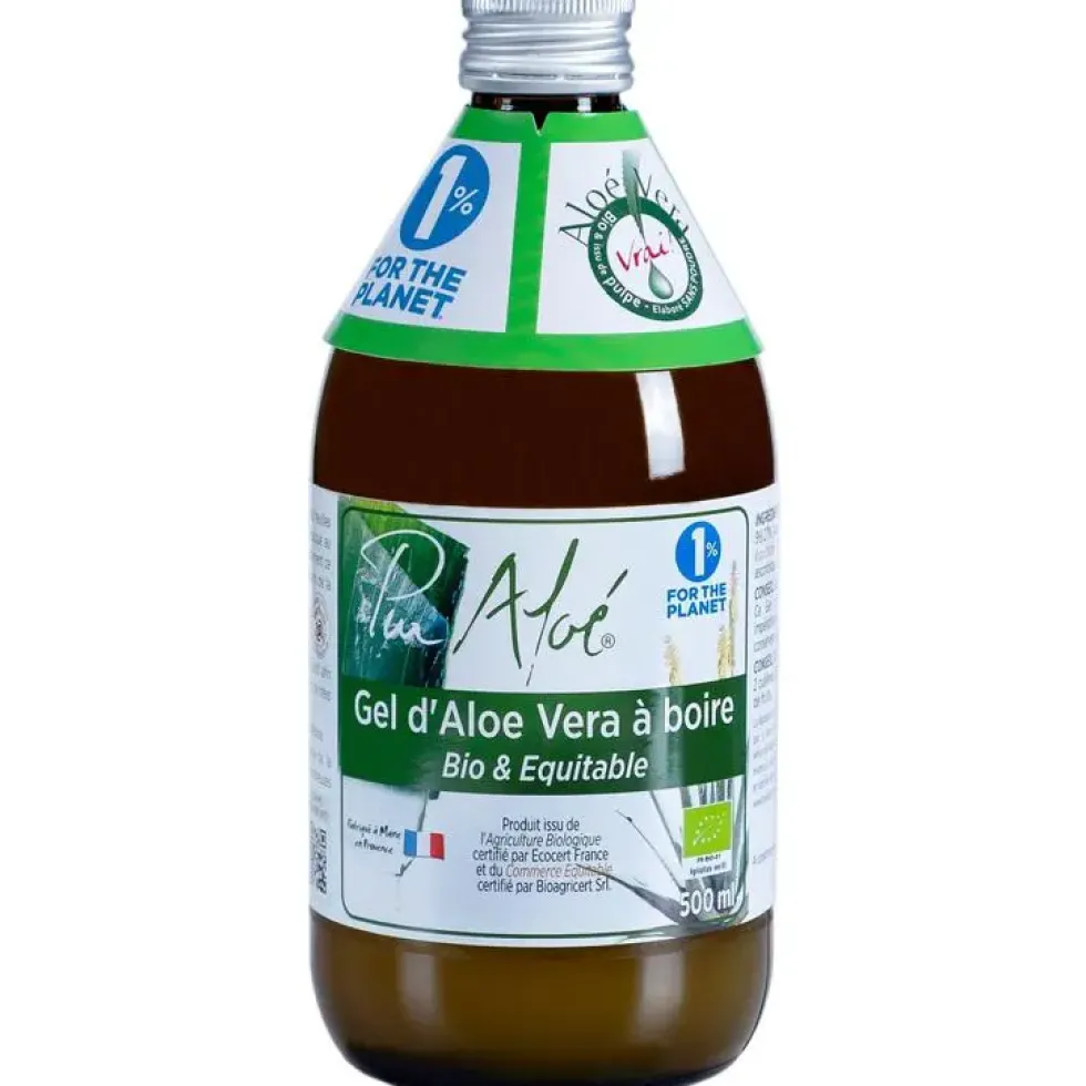 Gel à boire bio à l’aloe vera en bouteille de 500 ml