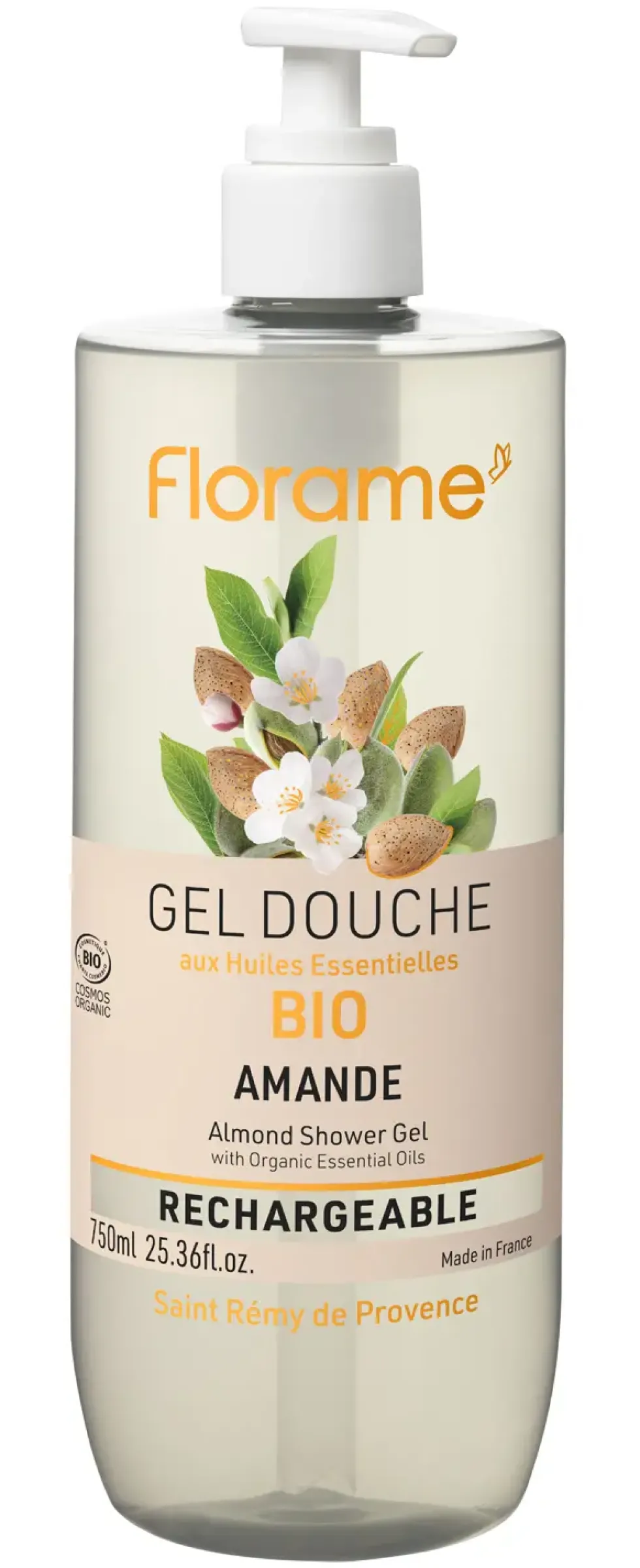 Gel douche amande Florame - 750 ml