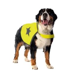 Gilet de sécurité jaune fluo pour chien 64 cm