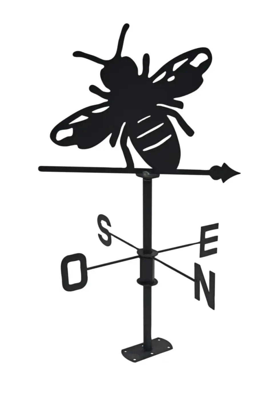 Girouette abeille en acier anthracite Louis Moulin - 45 x 74 cm