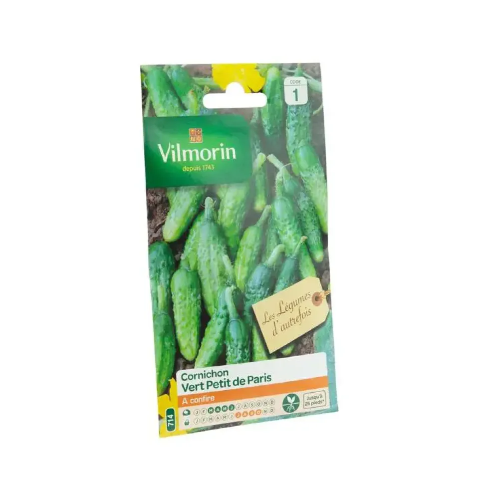 Graines de Cornichon vert petit de Paris Vilmorin Légumes d’autrefois - graines à semer