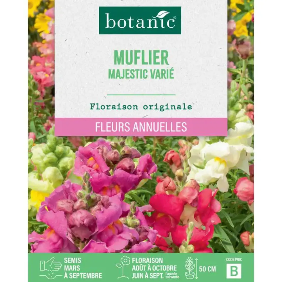 Graines de fleurs de Muflier majestic varié botanic®