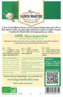 Graines de Laitue Batavia de pierre bénite bio Ferme de Sainte Marthe - 500 graines à semer