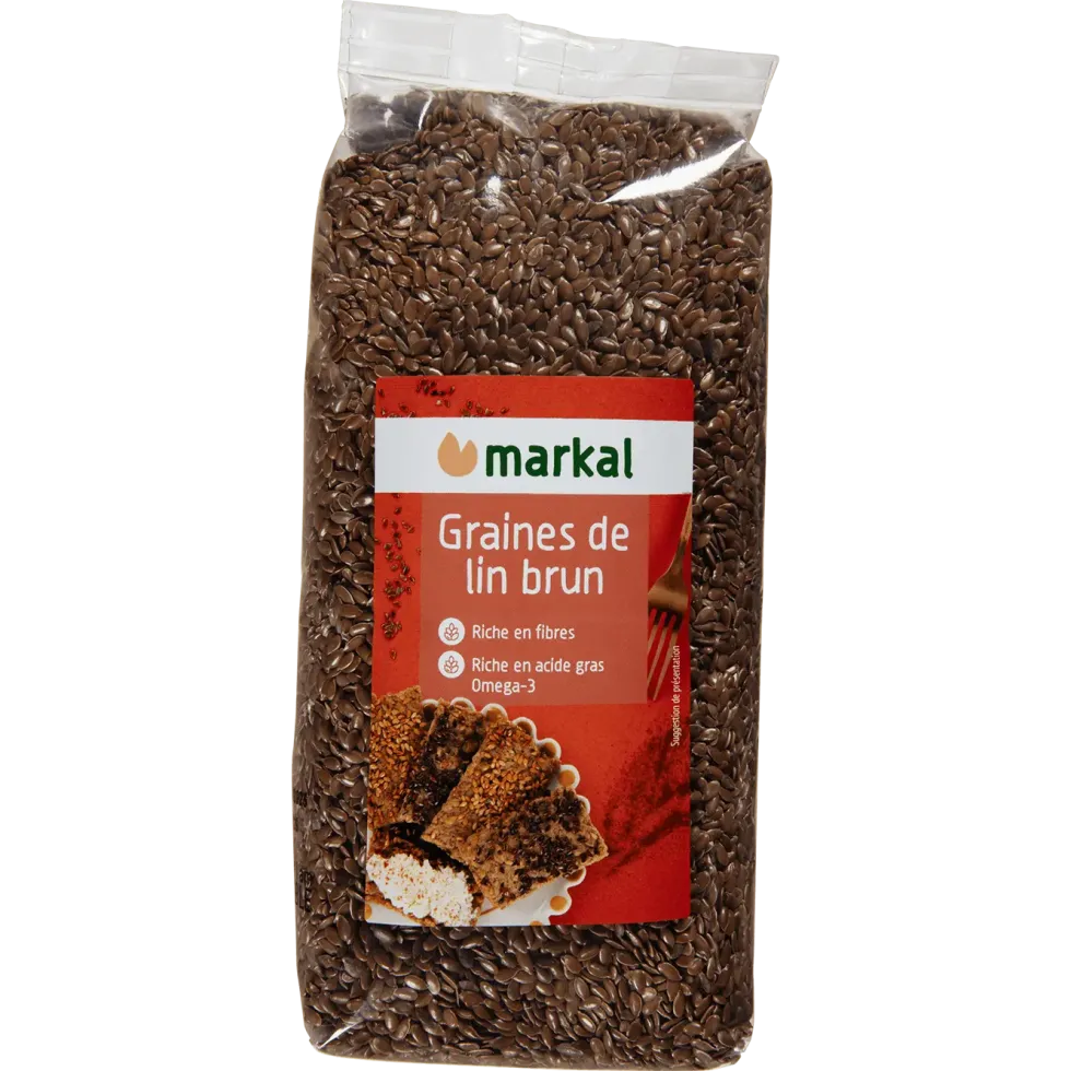 Graines de lin brun bio Markal Sachet - 500 g