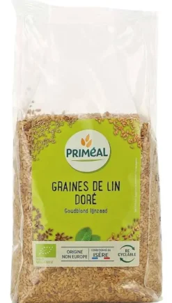 Graines de lin doré bio en sachet de 500 g