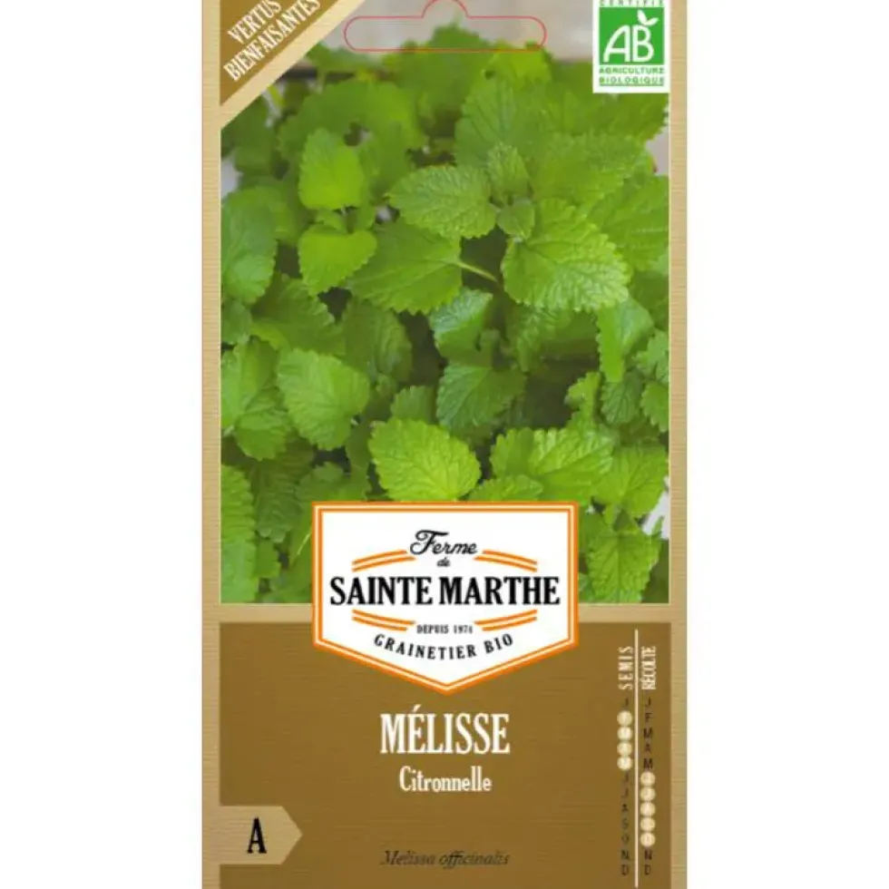 Graines de Mélisse citronnelle bio Ferme de Sainte Marthe - graines à semer