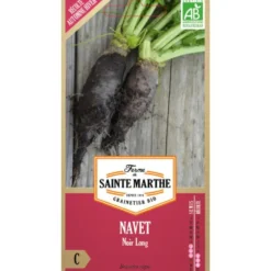 Graines de Navet noir long bio Ferme de Sainte Marthe - graines à semer