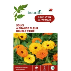 Graines de souci à grande fleur double varié botanic® - graines à semer